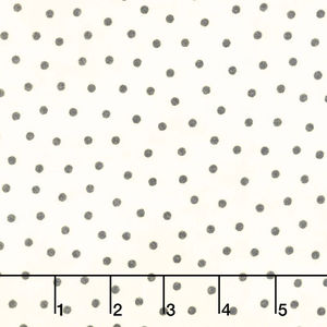 Woolies Flannel - Off White with Black Dots Flannel Yardage