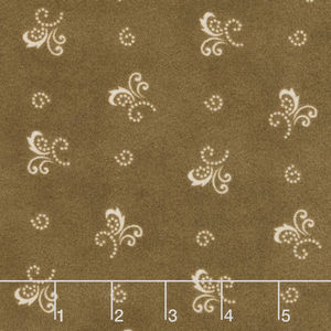 Woolies Heritage Flannel - Little Fancy Brown Yardage