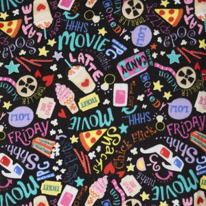 Winterfleece - Movie Night Black Yardage