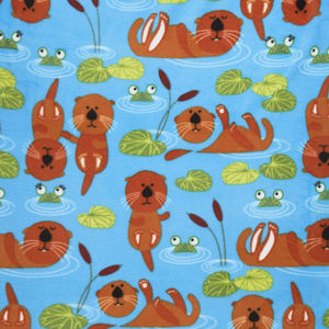 Winterfleece Prints Children - Otters Multi Yardage