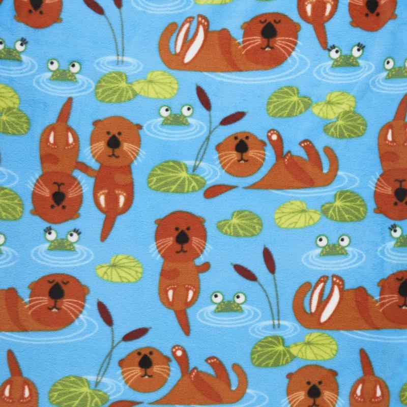 Winterfleece Prints Children - Otters Multi Yardage