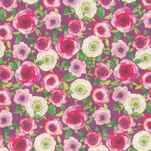 Radiance - Posies Eggplant Yardage