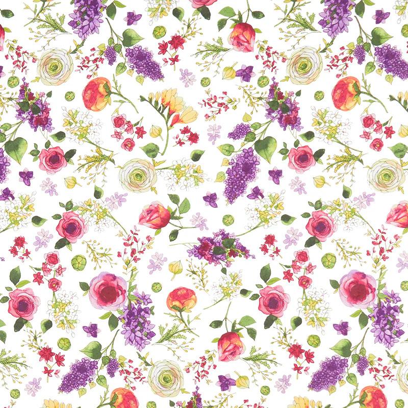 Radiance - Spring Floral White Yardage