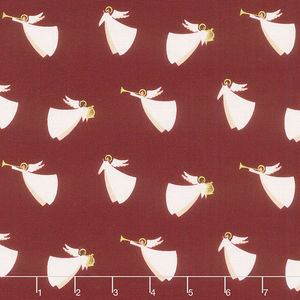Oh Holy Night - Angels Mulberry Metallic Yardage
