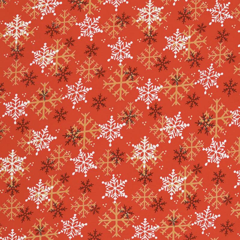 Flannel Gnomies - Snowflake Red Yardage