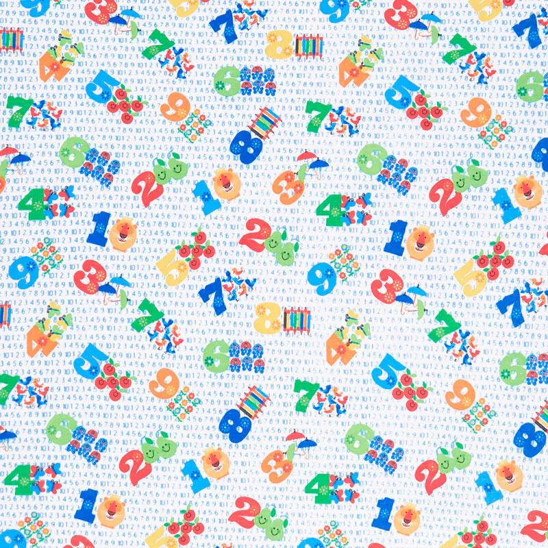 Comfy Flannel® - ABC123 White Yardage