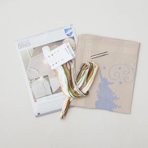 Village in the Snow Table Runner Embroidery Kit