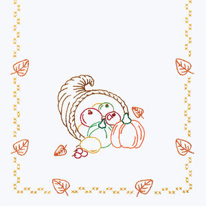 Cornucopia Embroidery Table Runner Kit