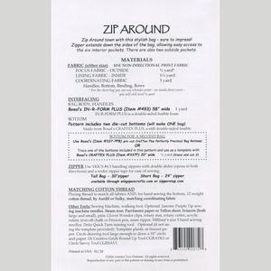 Zip Around Bag Pattern