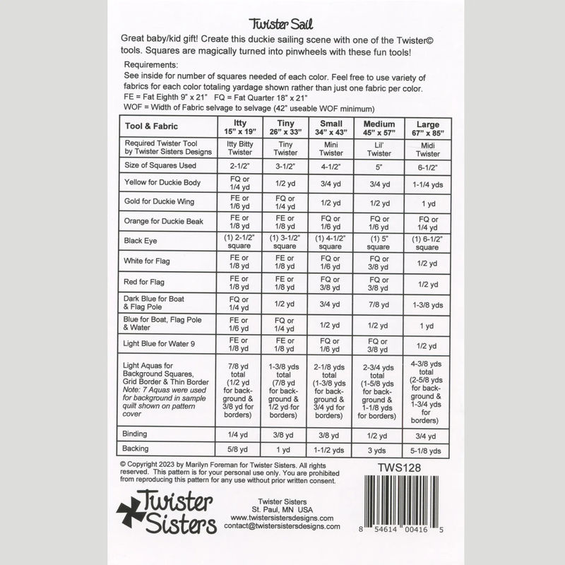 Twister Sail Quilt Pattern