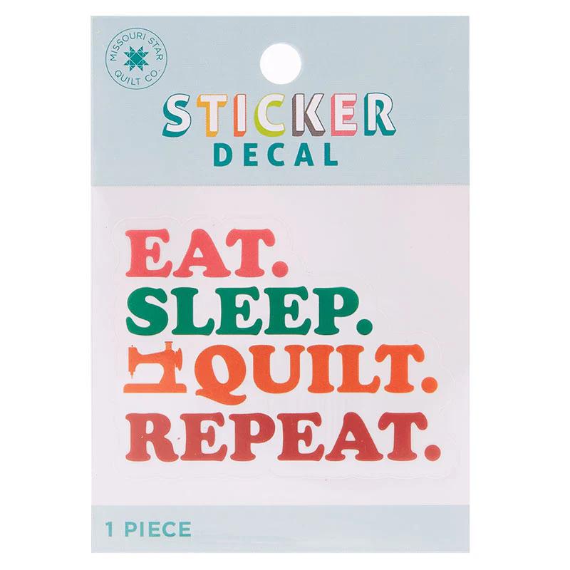 Missouri Star Eat Sleep Quilt Decal