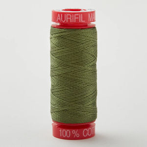 Aurifil Mako 12 WT All-Purpose 100% Cotton Thread - Small Spool Medium Green