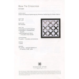 Bow Tie Crisscross Quilt Pattern by Missouri Star