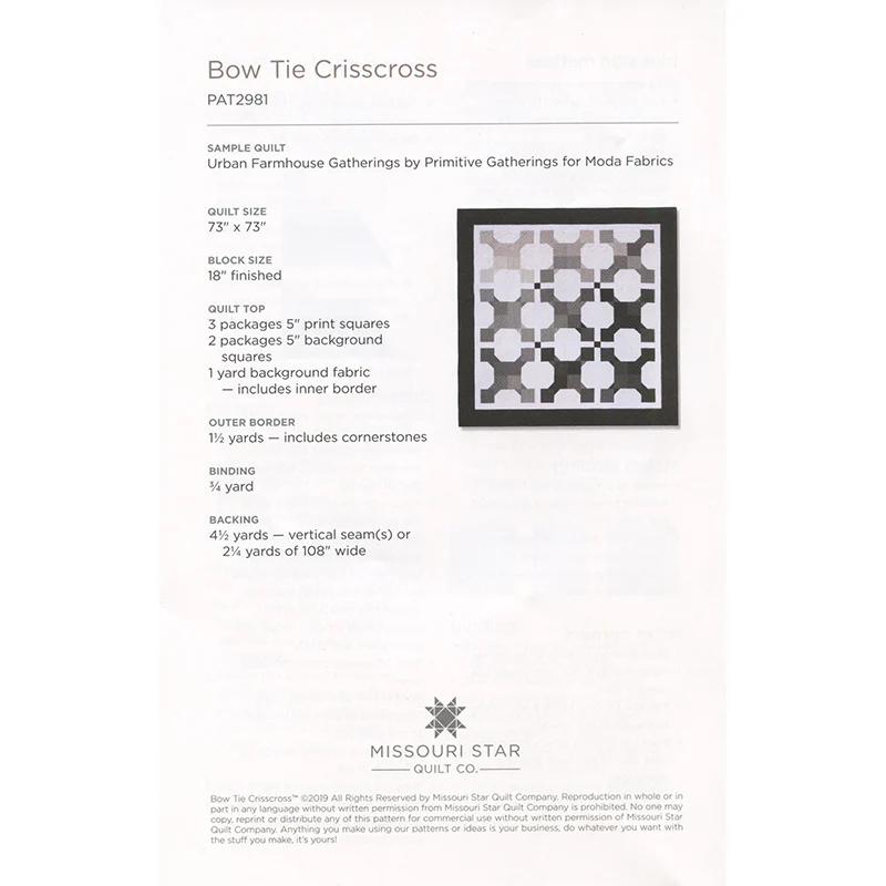 Bow Tie Crisscross Quilt Pattern by Missouri Star