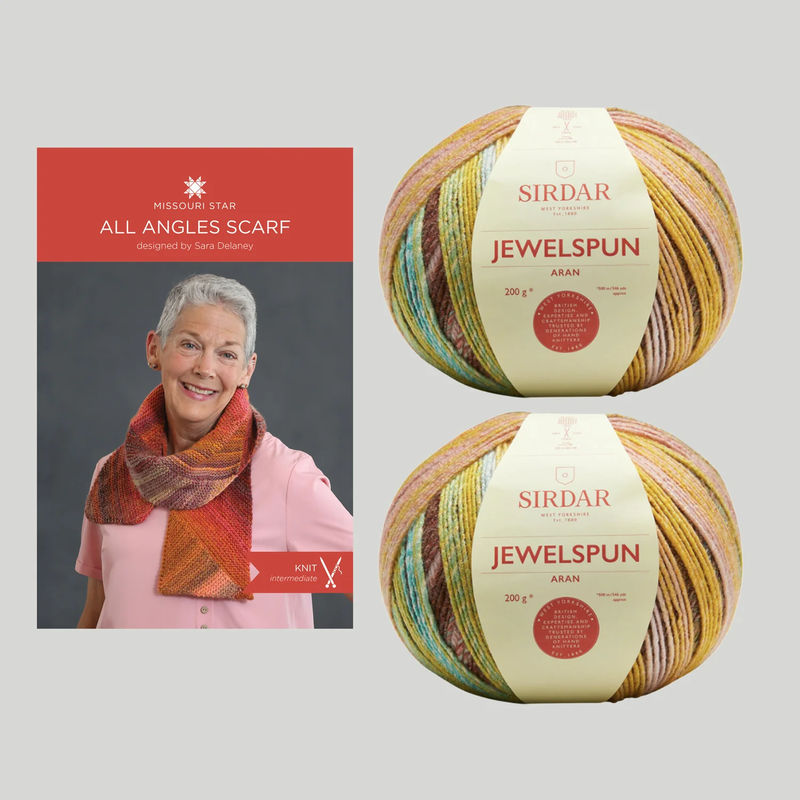 All Angles Scarf Knit Kit - Daybreak Delta