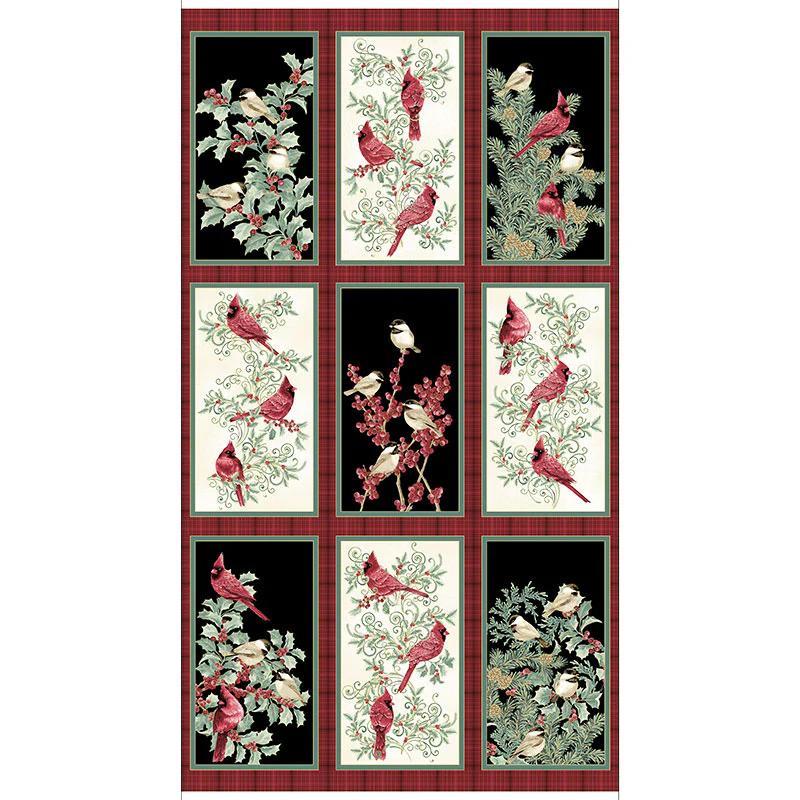 Winter Elegance - Birds Multi Metallic Panel