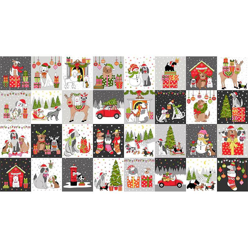 Yappy Christmas - Blocks Multi Panel