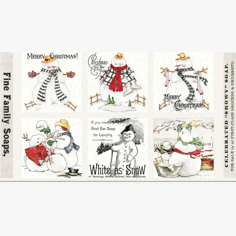 White as Snow - Snowman Snowy Soap Patch White Panel
