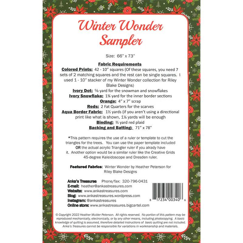 Winter Wonder Sampler Quilt Pattern