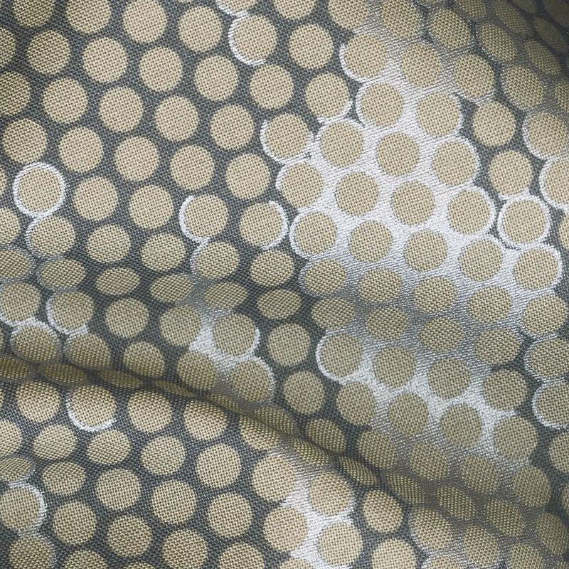 Winter Shimmer 2 - Dots Circles Brown Pearlized Yardage
