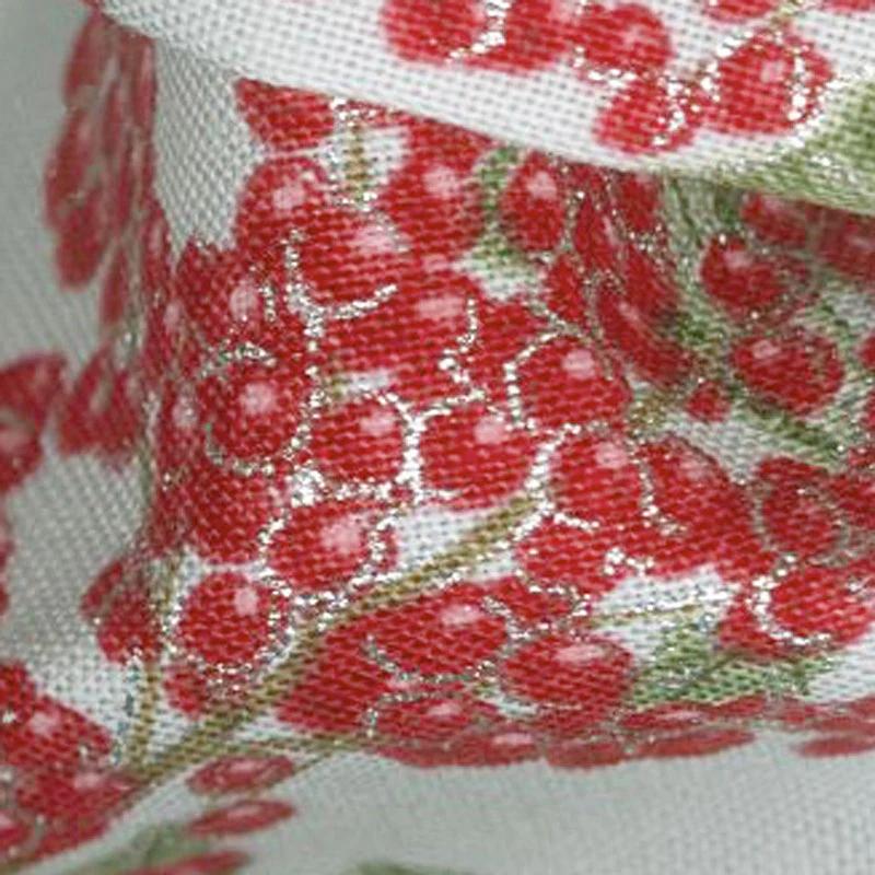 Winter White 3 - Winter Berries Winter Metallic Yardage