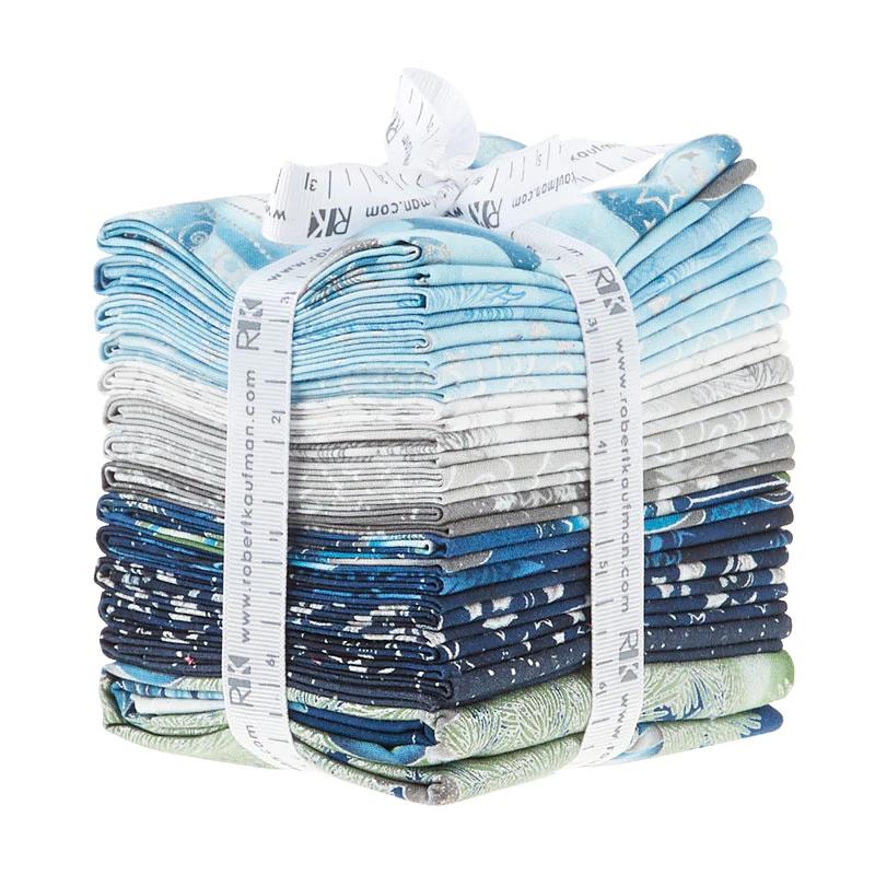 Winter's Grandeur 7 Sky Metallic Fat Quarter Bundle
