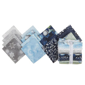 Winter's Grandeur 7 Sky Metallic Fat Quarter Bundle