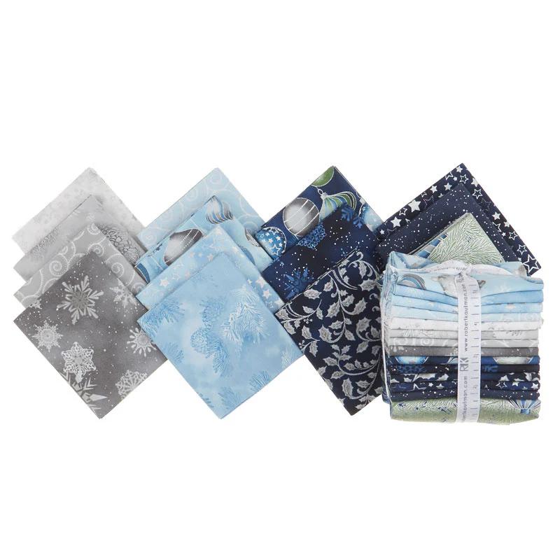 Winter's Grandeur 7 Sky Metallic Fat Quarter Bundle