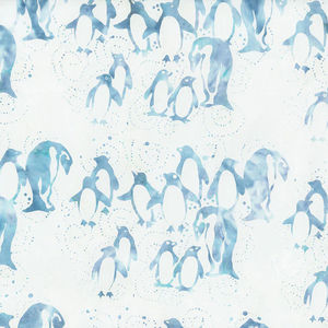 Winter Frost Batiks - Penguins Waterfall Yardage