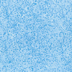 Winter Frost Batiks - Berries Lake Blue Yardage