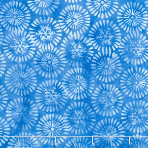 Winter Frost Batiks - Nordic Snowflake Bluebird Yardage