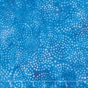 Winter Frost Batiks - Circle Dots Blue Yardage