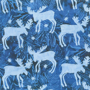 Winter Frost Batiks - Moose Ocean Yardage