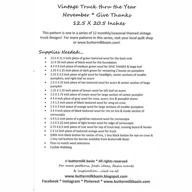 Vintage Truck Through the Year Pattern - November