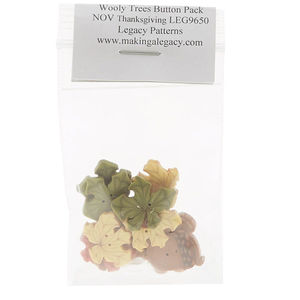 Wooly Trees Button Pack - November Thanksgiving