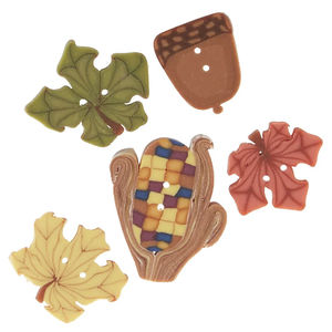 Wooly Trees Button Pack - November Thanksgiving