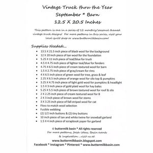Vintage Truck Through the Year Pattern - September