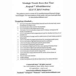 Vintage Truck Through the Year Pattern - August