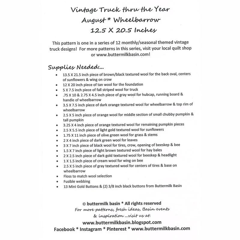 Vintage Truck Through the Year Pattern - August