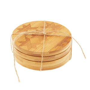 Stars & Cubes Round Coaster 4pc Set