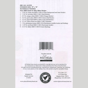 All Alone Quilt Pattern