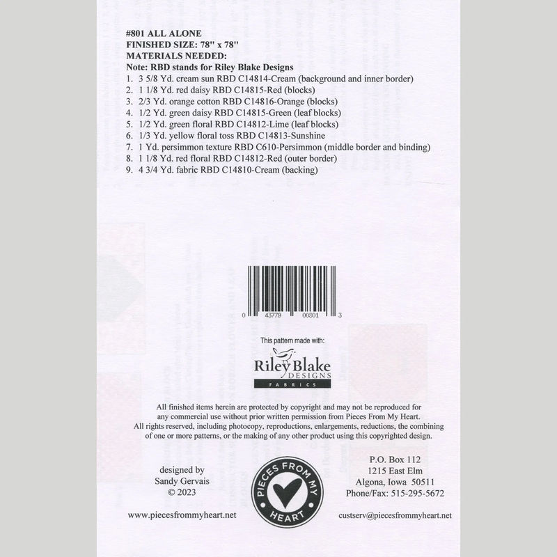 All Alone Quilt Pattern