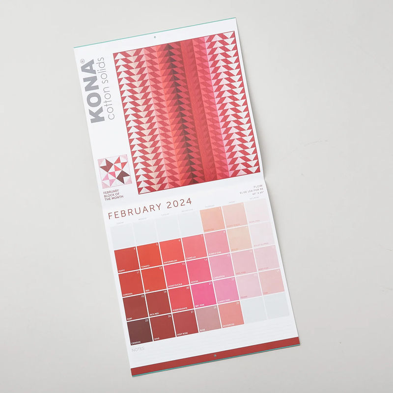 Kona® Cotton Solids 2024 Wall Calendar