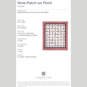 Digital Download - Nine Patch on Point Quilt Pattern by Missouri Star