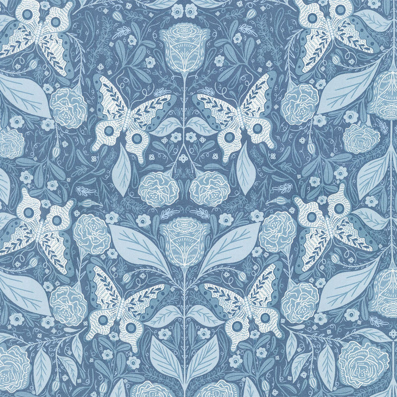 Woodland Wonder - Vintage Butterfly Dusk Yardage