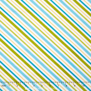 Happy Camper - Stripe Blue Yardage