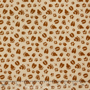 Happy Camper - Tracks Brown Yardage