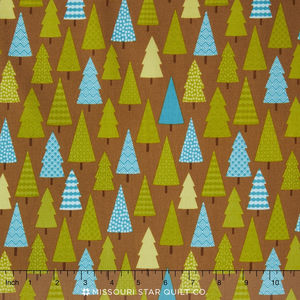 Happy Camper - Trees Brown Yardage