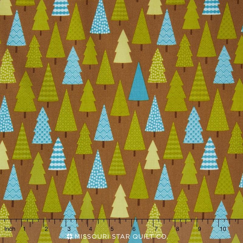 Happy Camper - Trees Brown Yardage