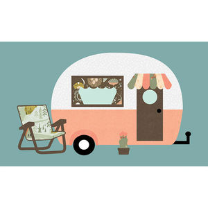 Happy Camper Laser Cut Quilt Kit - Coral Cove Campin'